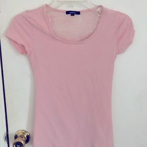 Pink lace tee